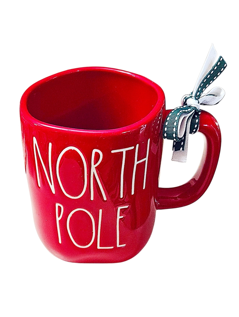 Rae Dunn Artisan Collection Red & White Ceramic North Pole Holiday Coffee Mug
